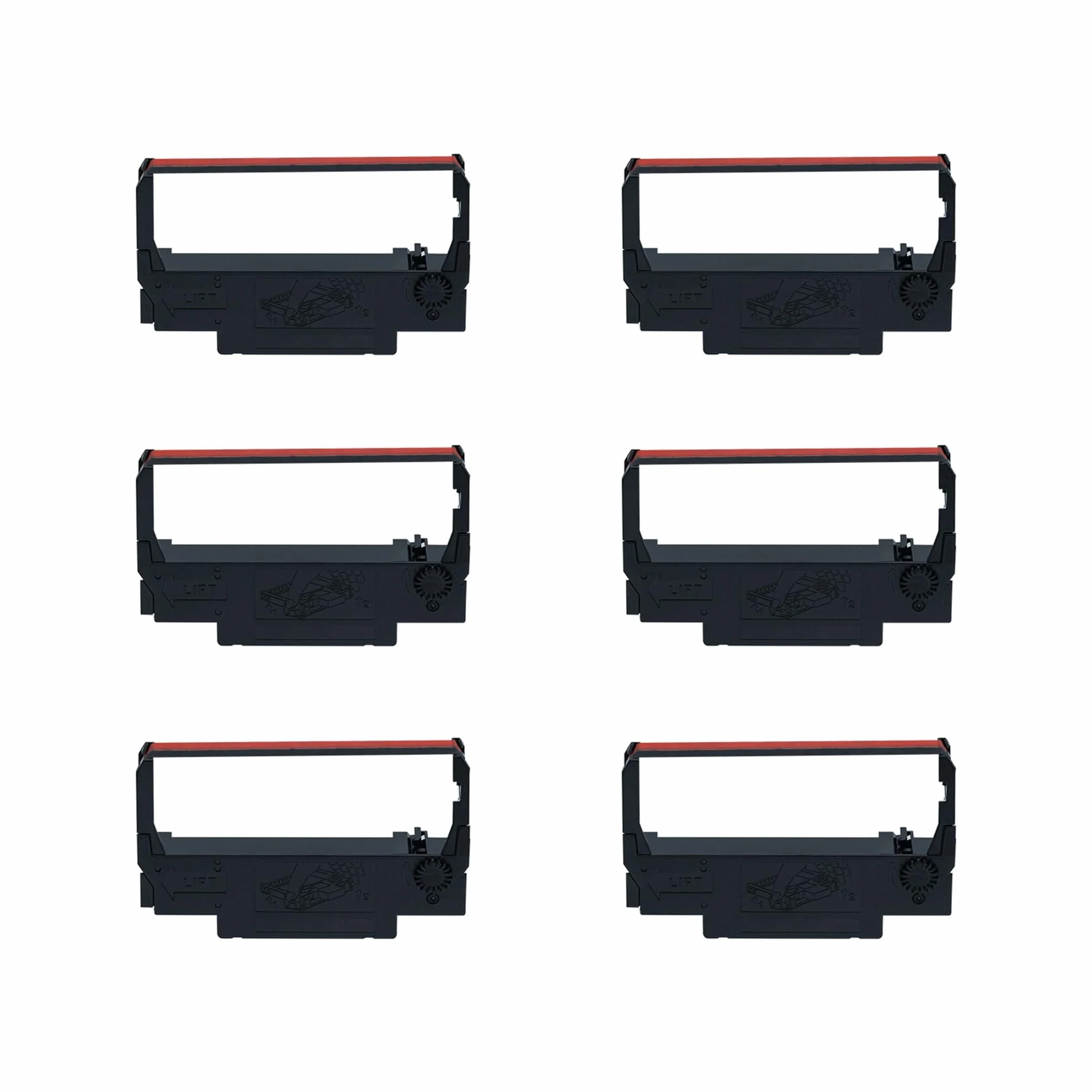 Printerfield ERC38 (6 Pack) POS Printer Ribbon Cartridge for ERC30 ERC34 ERC38 NK506 Printer TMU200/300 Cash Register