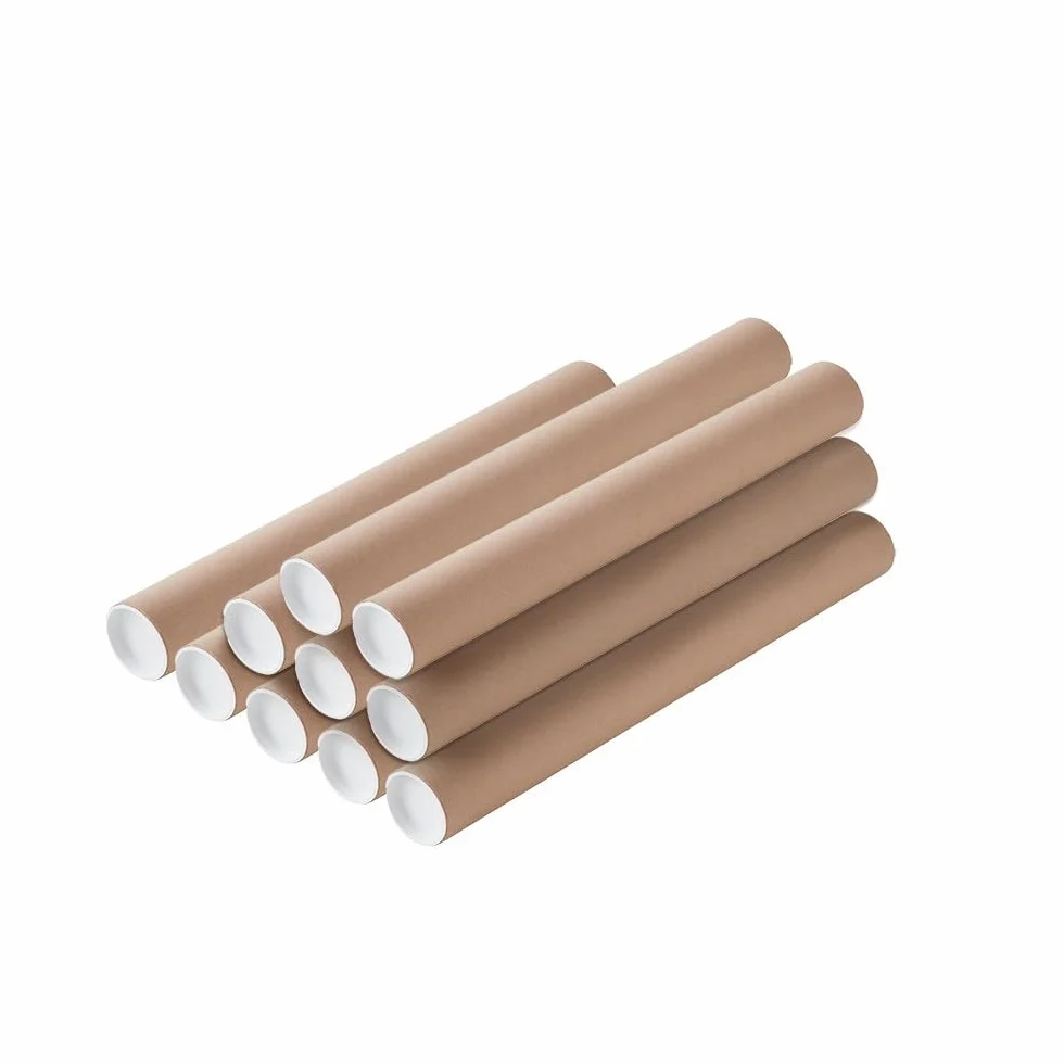 Pack and Move - Confezione da 10 tubi per spedizioni e imballaggi - ø10 x 100 cm - per poster e poster - Con cappuccio
