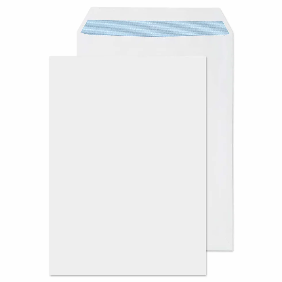 Purely Everyday - Buste formato C4, chiusura adesiva, 324 x 229 mm, confezione da 250 pezzi, colore: bianco