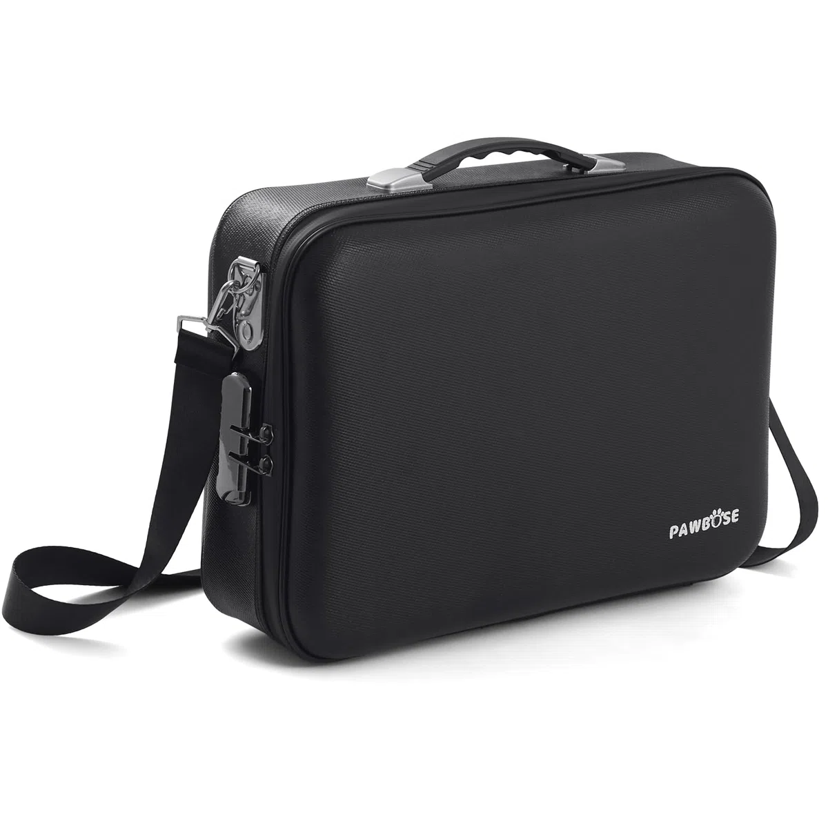 PAWBOSE Scatola per documenti ignifuga, con serratura a combinazione, custodia rigida impermeabile ignifuga, sicura per documenti importanti, certificati, laptop, passaporti (nero, 41 x 30 x 13 cm)