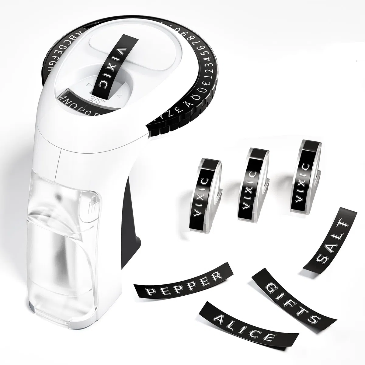 Vixic 3D Etichettatrice a Rilievo, Etichettatrice per goffratura con 3 nastri per etichette, Etichettatrice Omega con 3 Nastro, perfetta per la casa e per fai-da-te