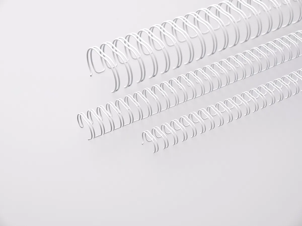 Renz One Pitch Wire binding elementi, 2: 1 divisione, 23 passanti, diametro 14.3 mm, 9/40,6 cm white, 50 Pezzi