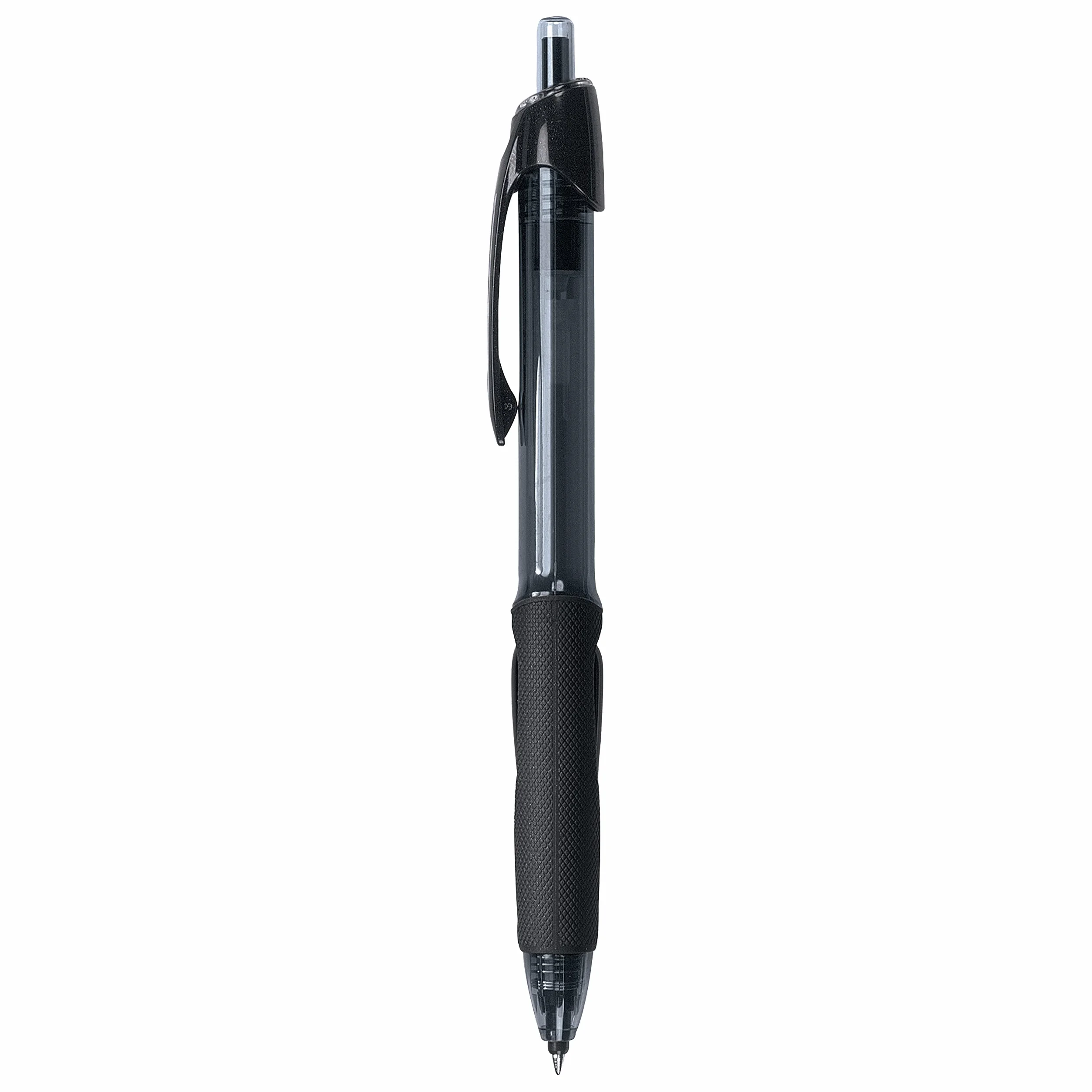 Uniball Power Tank Rt Penna a sfera retrattile, Bold 1 mm, inchiostro nero, fumè/nero