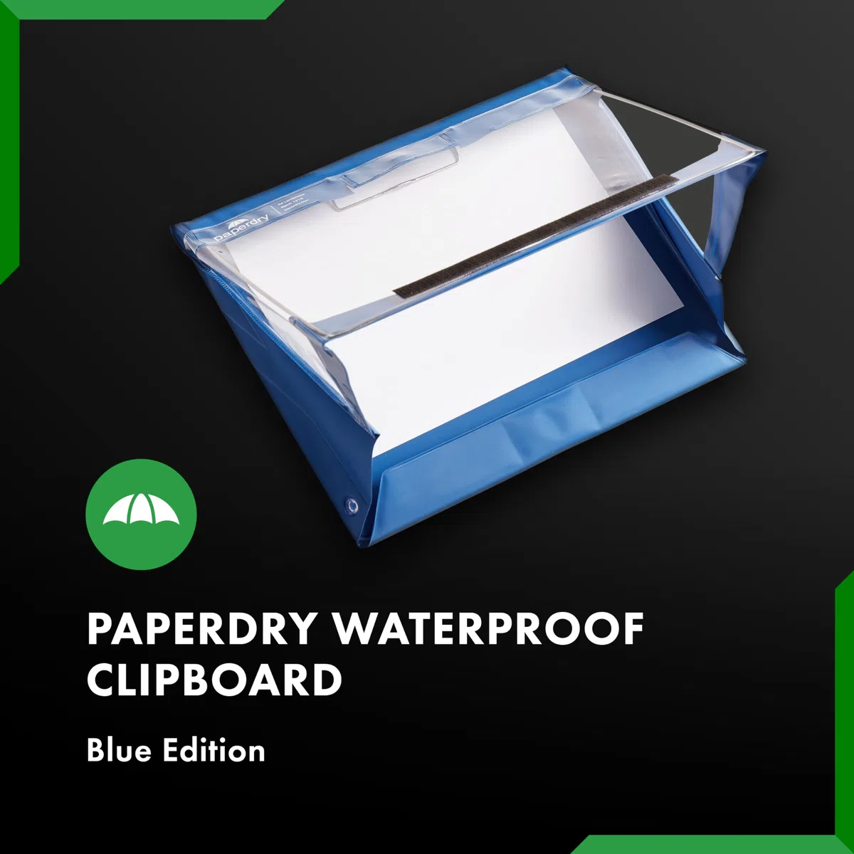 portablocco impermeabile - rivestimento con agente anti-freddo, PVC più spesso dimensione A4 ritratto - 18 mesi di garanzia - blu