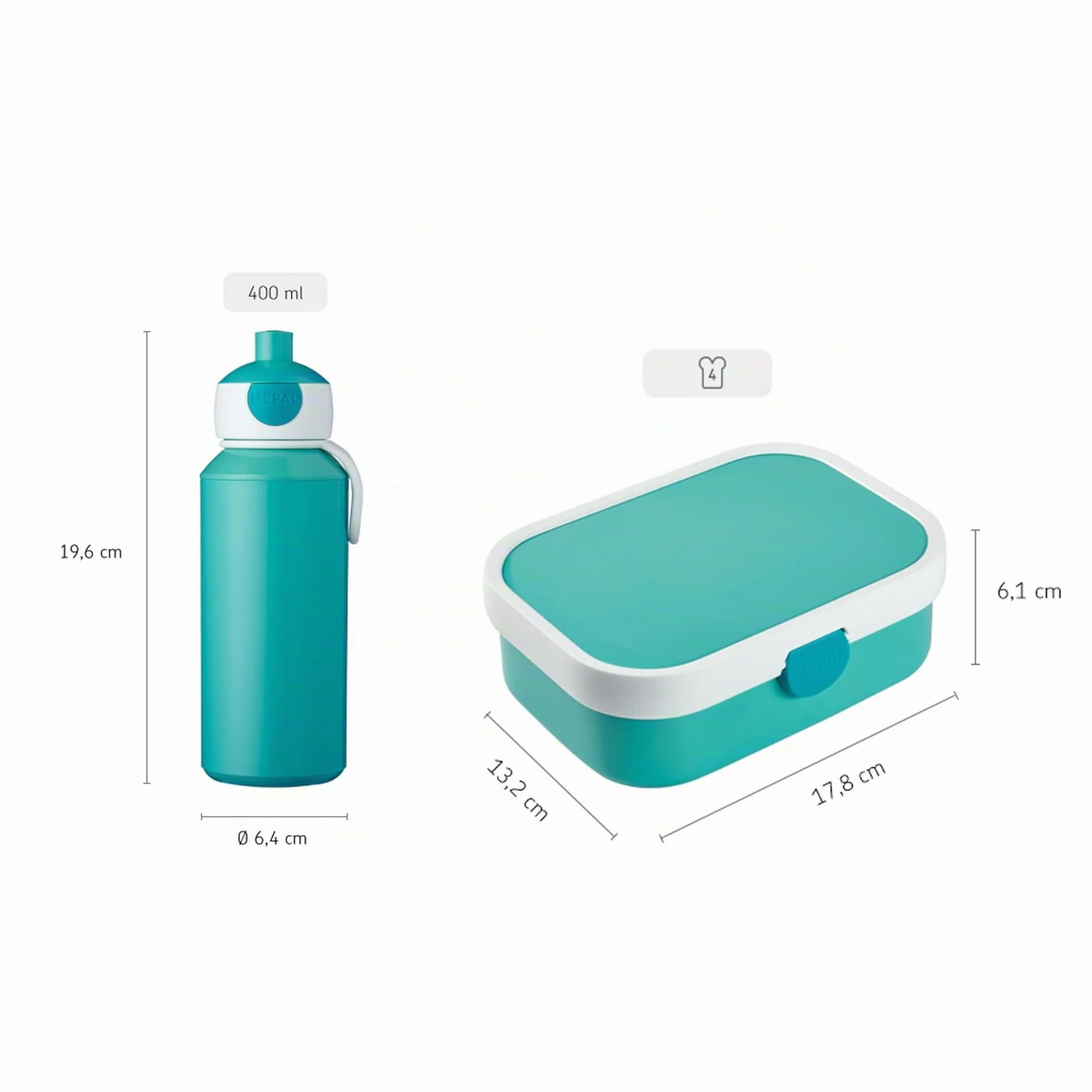Mepal - Pranzo Set Campus - Spiderman Lunch Set con Pop-up Drink Bottle & Lunch Box - BPA -Free - 400 ml + 750 ml