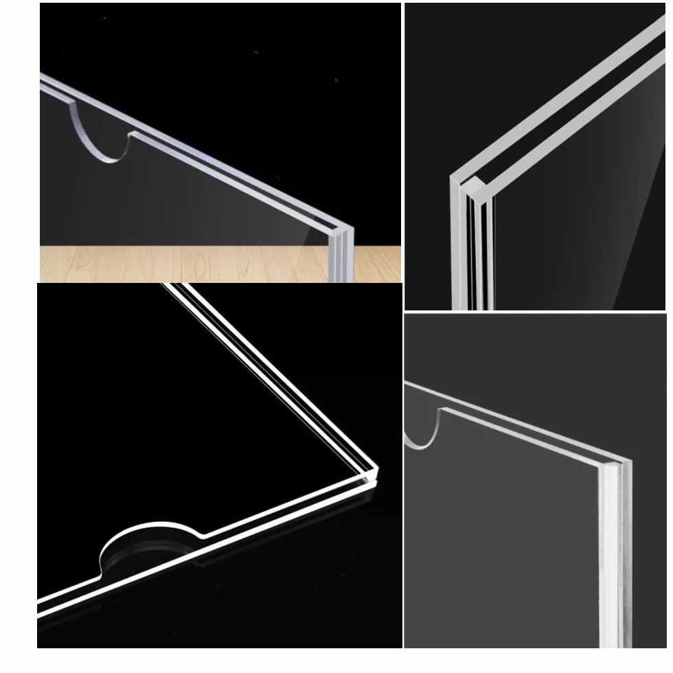 6 Pezzi A5 espositore, Supporto porta-brochure da parete, per documenti di formato DIN A5 verticale, trasparente,porta menu, porta listini,(nastro adesivo automodem)