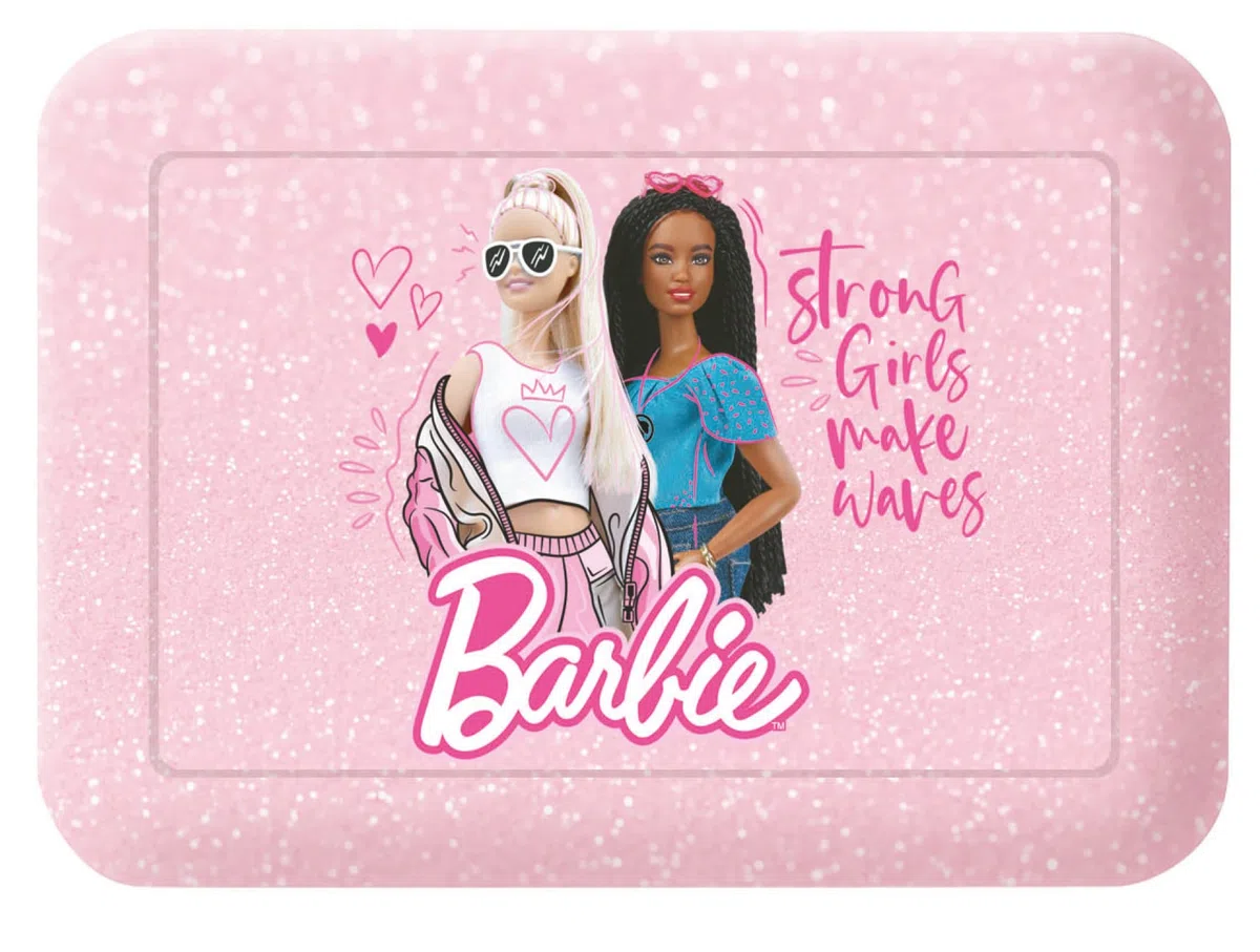 ILS I LOVE SHOPPING Set Regalo Portamerenda + Tazza in confezione regalo Senza BPA per Bambini Merenda Scuola Asilo BARBIE