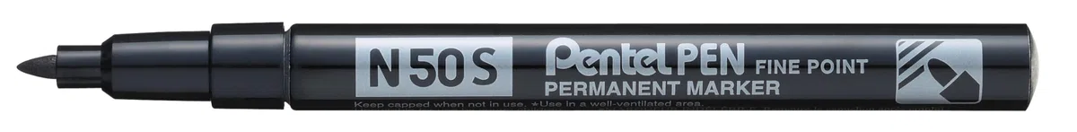 Pentel N50S marcatore permanente slim punta fine nero 12 pz