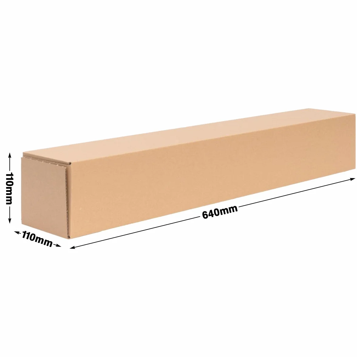 verpacking 30 Tubi di cartone quadrati 65,5x10,5x10,5 cm | tubi in cartone per spedizioni