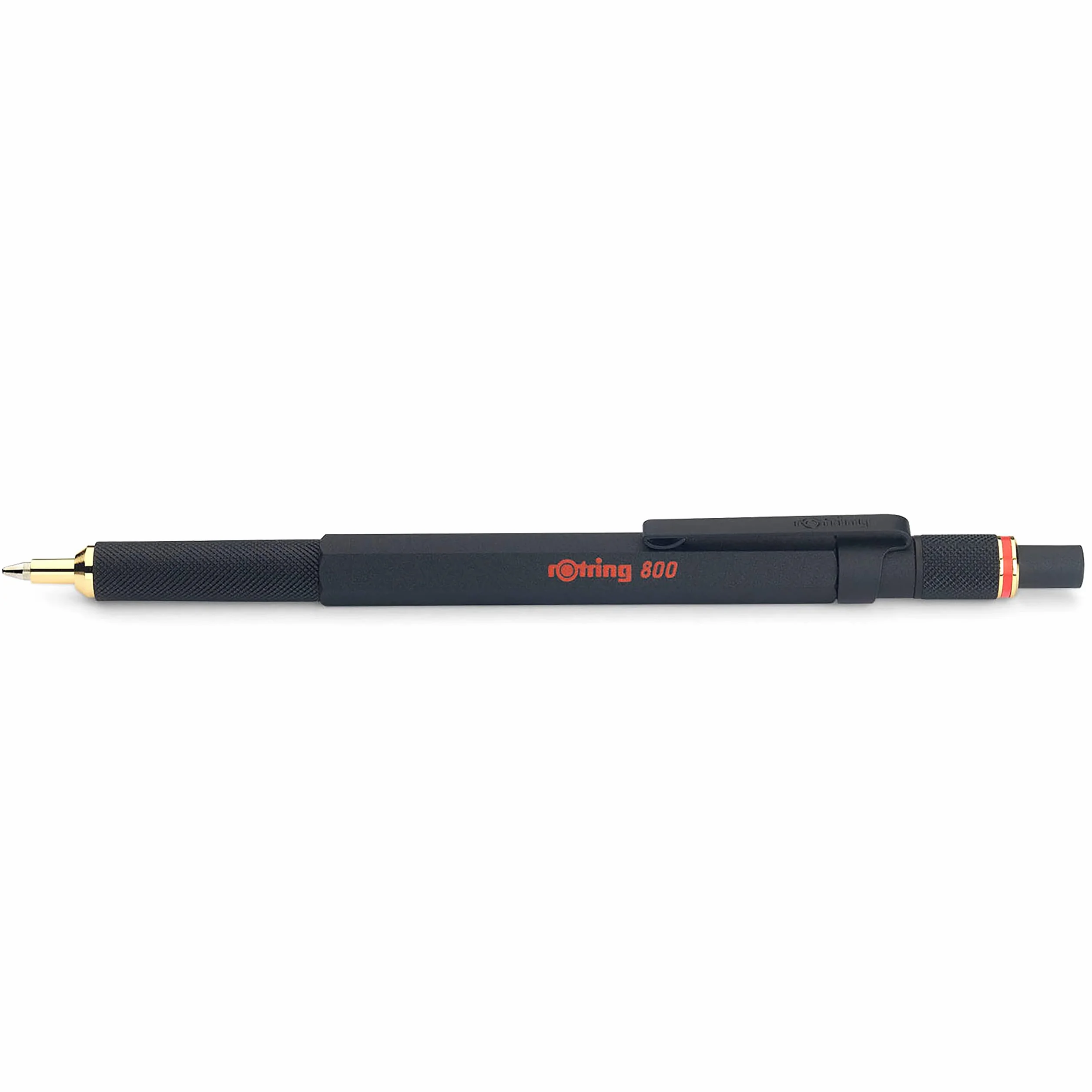rOtring 800 penna a sfera | punta mediainchiostro nero | corpo nero | ricaricabile