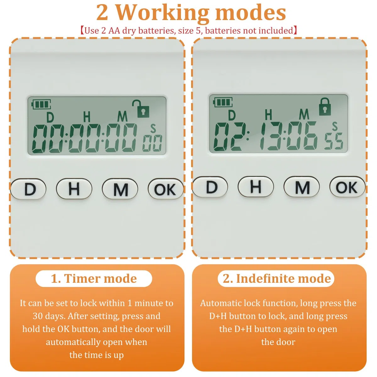 Safe Timed Lock Box, cassaforte per cellulare con timer, multipurpose Lockable Box con timer e 2 modalità di lavoro, prigione per cellulare, per cucina, casa, scuola, uso personale, viaggi, 23,9 x