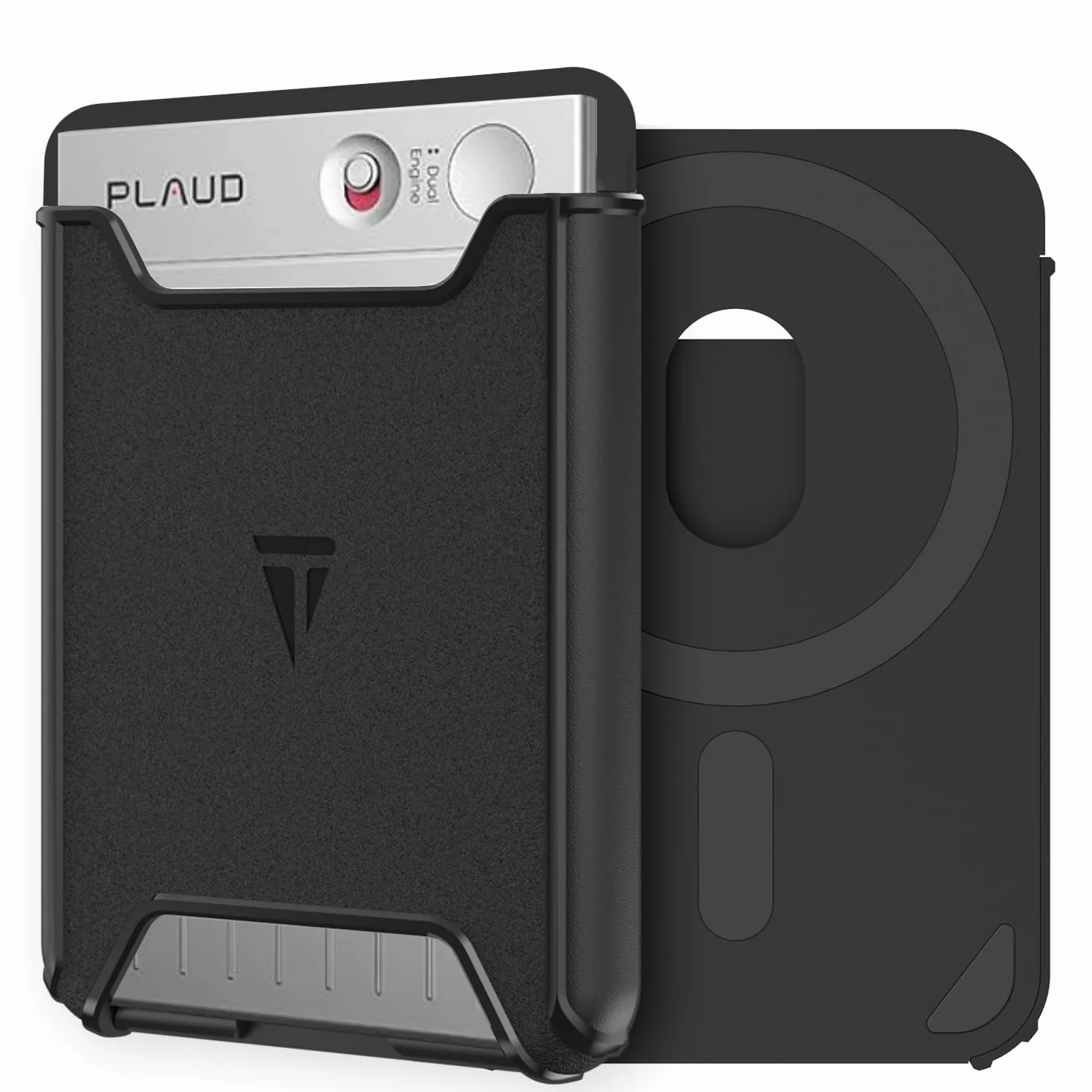 TUDIA Supporto magnetico Compatibile con PLAUD Note AI Voice Recorder Cover - Custodia protettiva rigida in PC sottile con forte attacco magnetico (Nero)