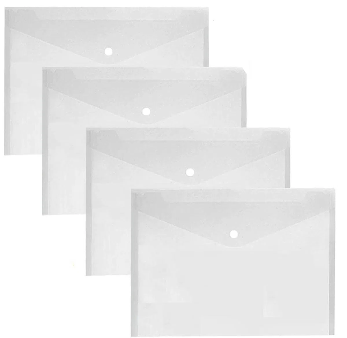 LATERN 30 Pezzi Cartelline Trasparenti A4 Plastica Cartellina Portadocumenti Cartellette Pulsante File Organizer per Casa Ufficio Scuola Documenti