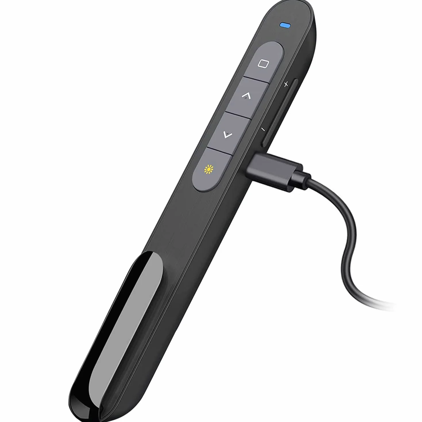 Puntatore Presentatore Wireless Presenter Ricaricabile Telecomando Presentazioni Powerpoint con Volume Collegamento Ipertestuale, Telecomando Slide PC Penna Presentazioni per Computer Mac