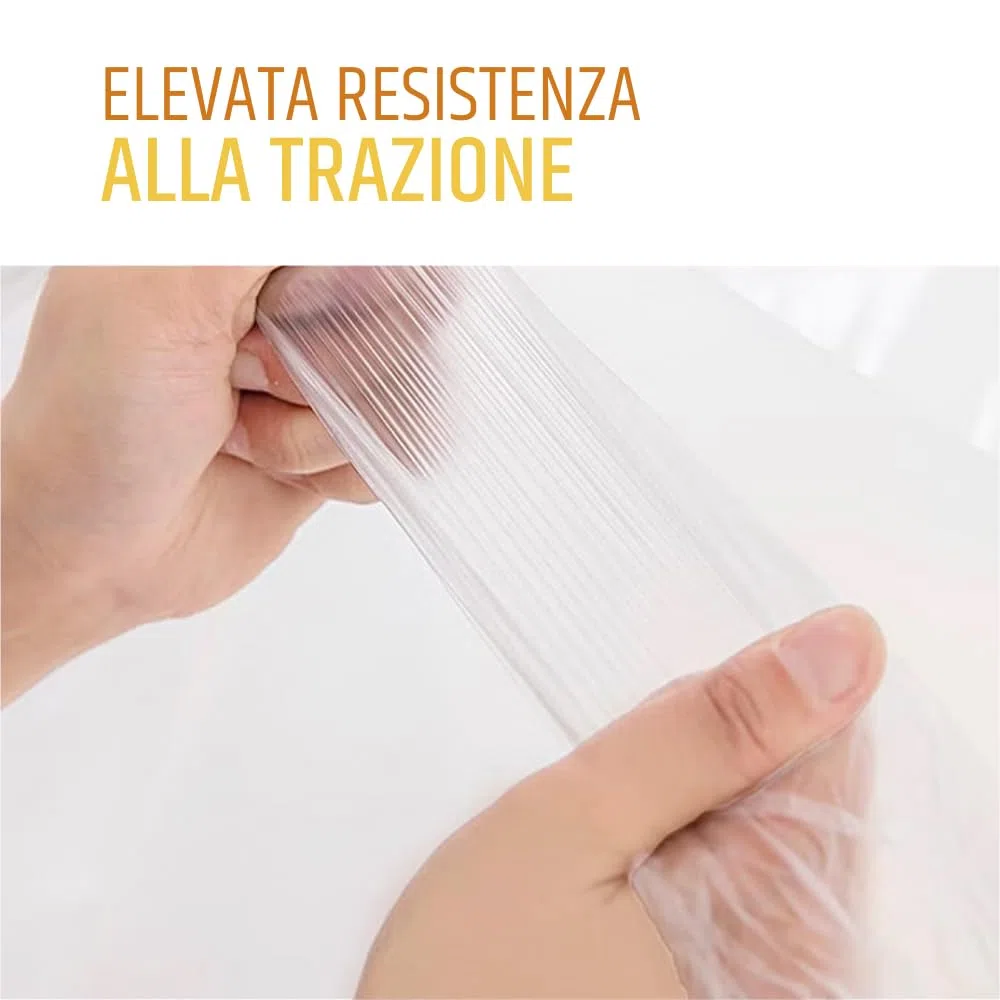 PENNELLIFICIO 2000 | Bobina Film Estensibile, Pellicola Trasparente per Imballaggio, altezza 50 cm e peso 2,4 kg - Made in Italy