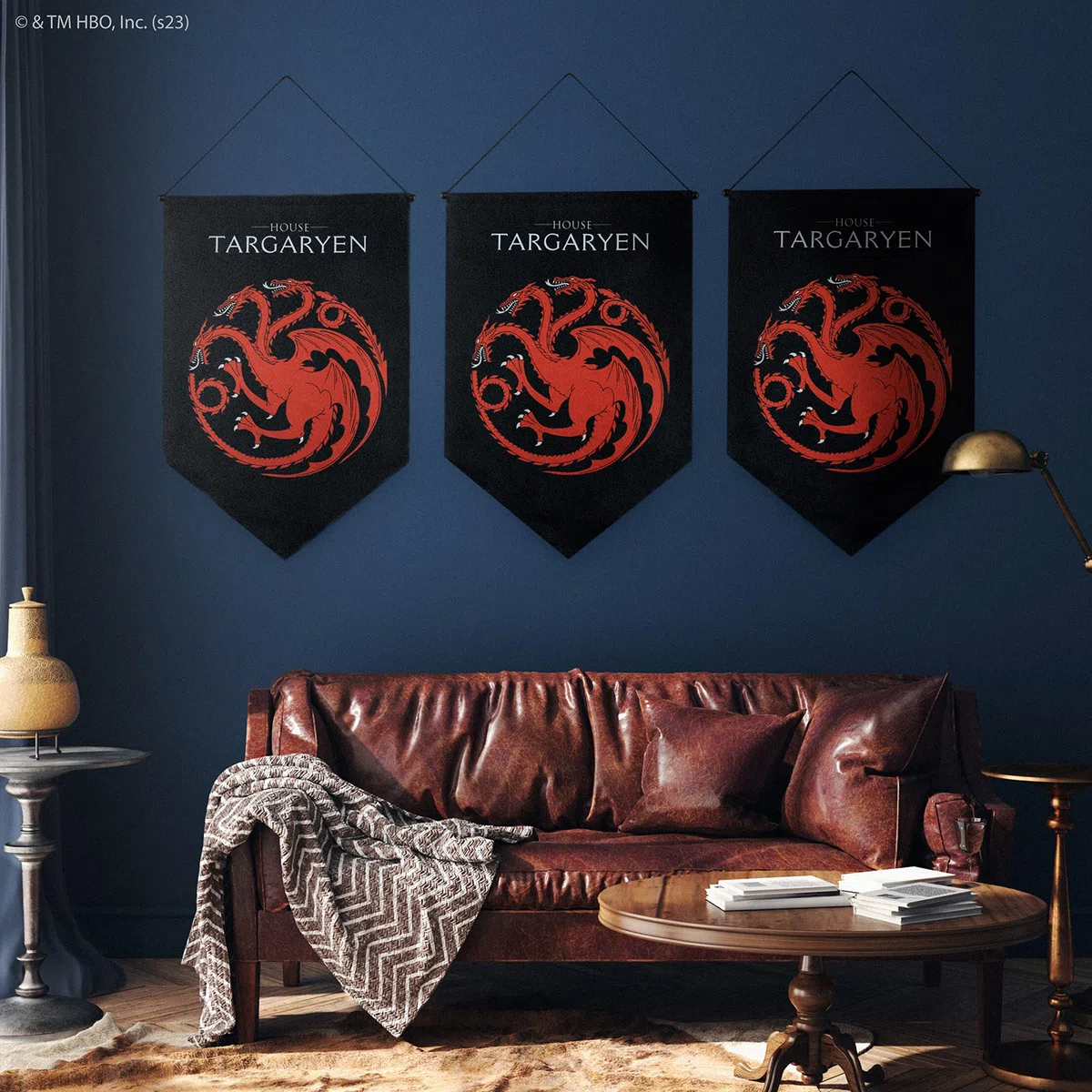 Cinereplicas Game of Thrones - Targaryen banderola da tavolo 100 * 55cm - Licencia Oficial
