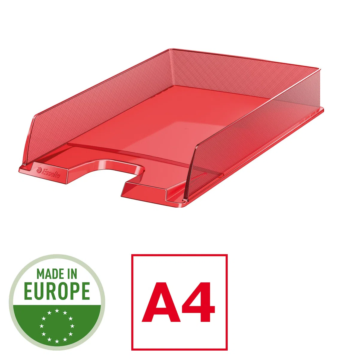 Esselte Europost – Set di 10 vaschette portacorrispondenza traslucido Set da 10 rosso semitrasparente