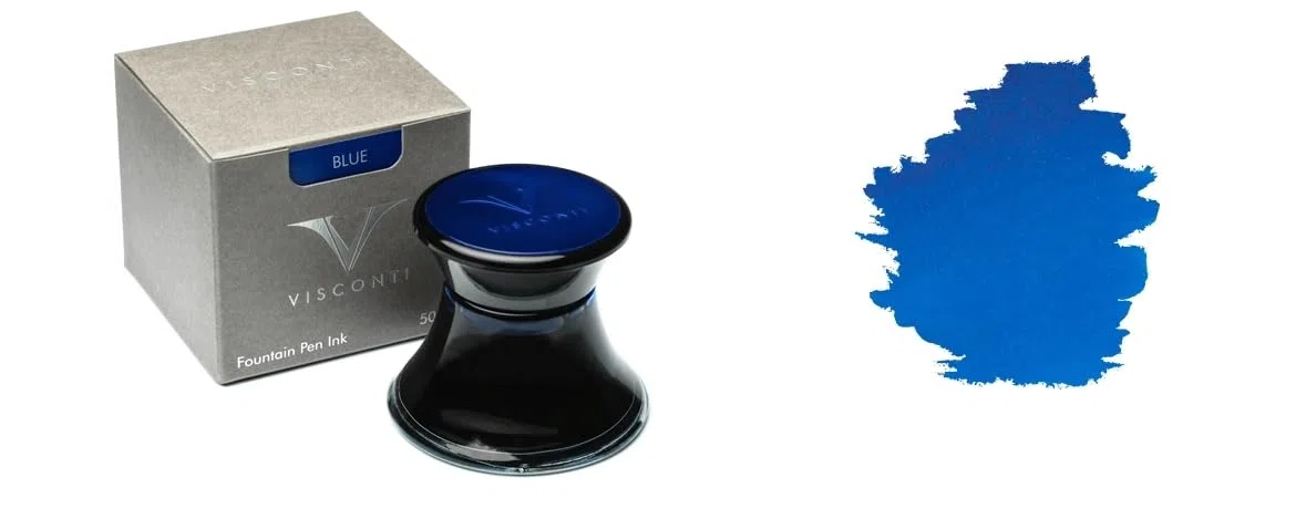 Calamaio in vetro Visconti Blu 50ml