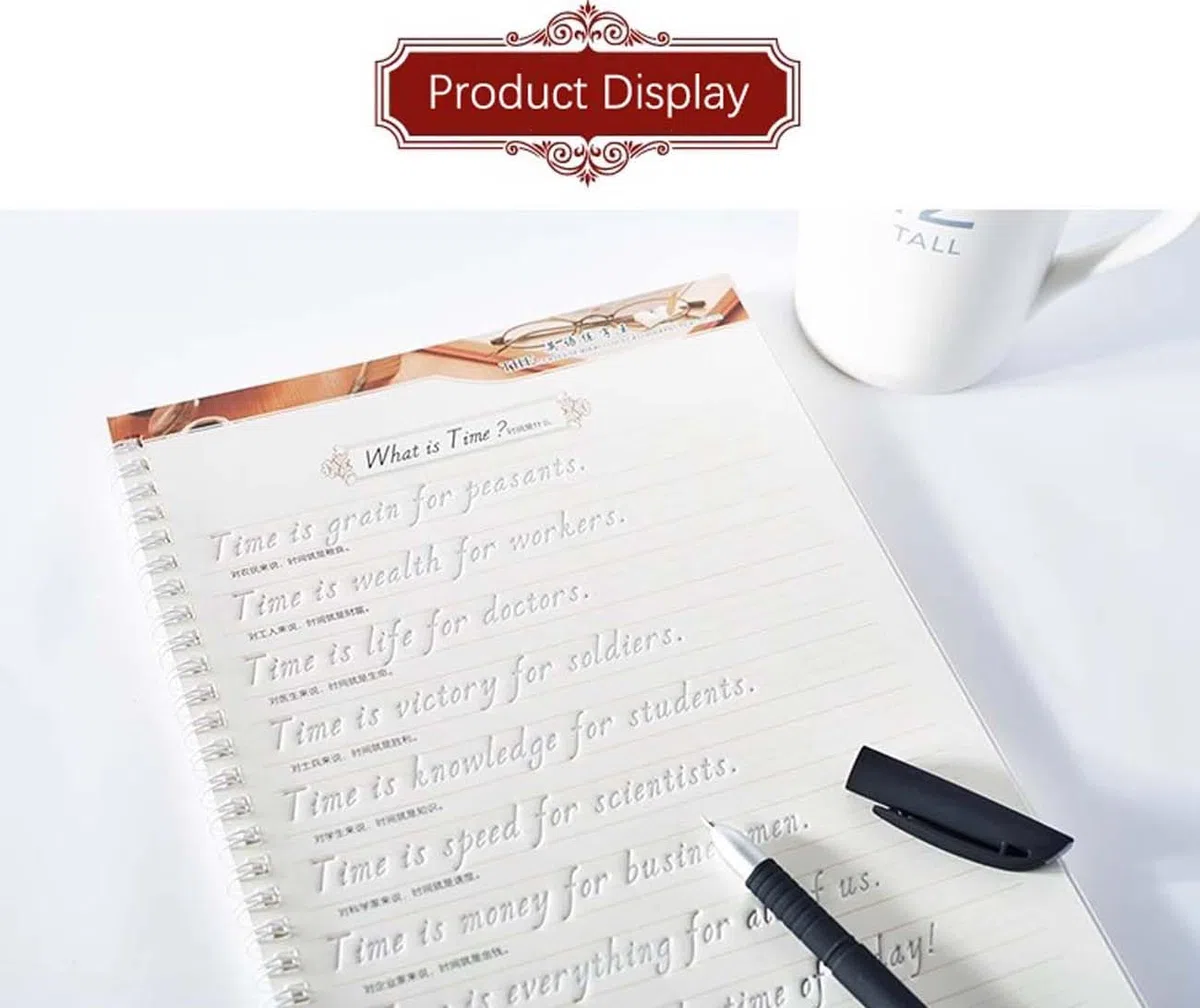 Italic 3D Groove Practice English Calligrafia Copybook Handwriting Practice Book per adulti e bambini