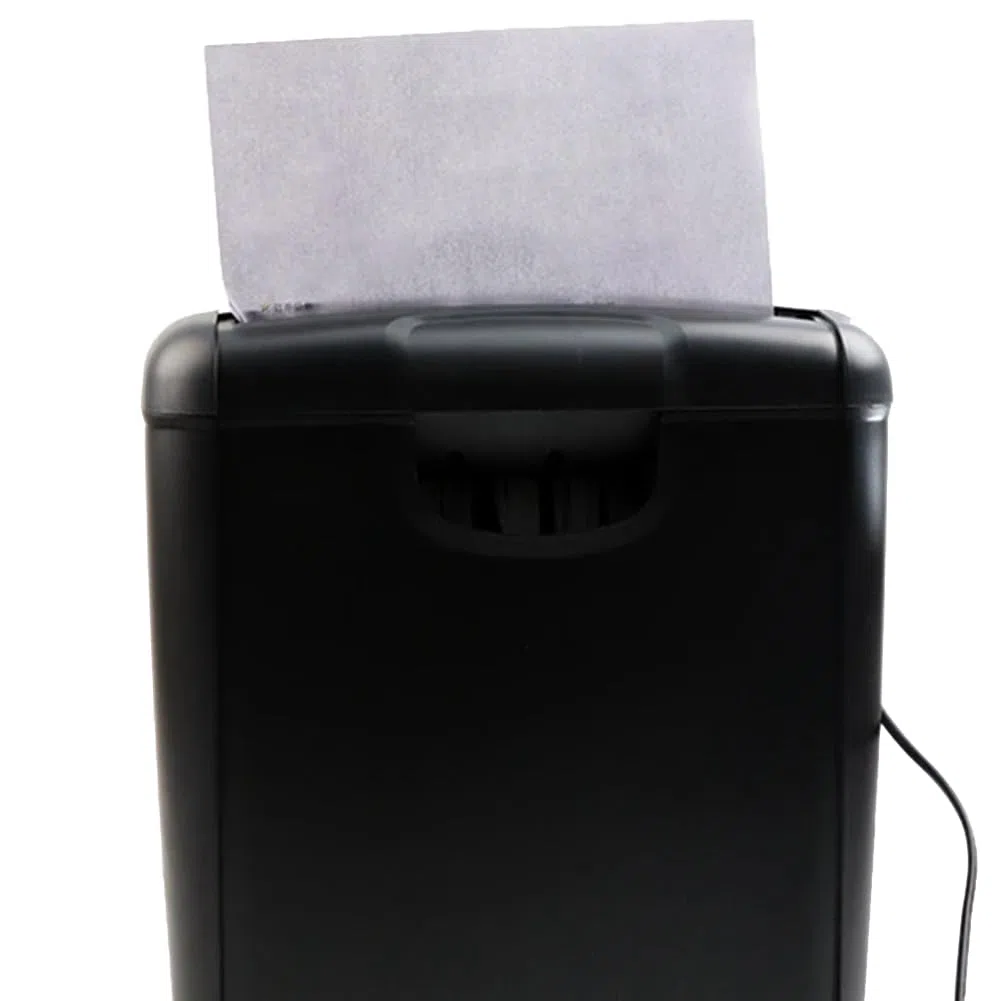 Bakaji Distruggi Documenti Elettrico Trita Carte Portatile Salvaspazio Distruggidocumenti per Fogli Carta A4 con Contenitore di Raccolta 10 Lt