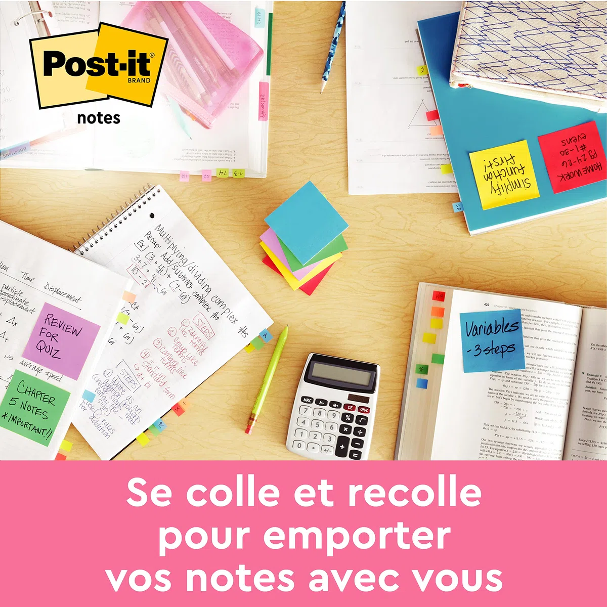 Post-it Foglietti, Collezione Energetic, Confezione da 8 blocchetti + 4 Gratis, 76 mm x 76 mm, Colori Giallo, Azzurro, Rosa, Verde - Foglietti Adesivi per Appunti, Elenchi & Promemoria