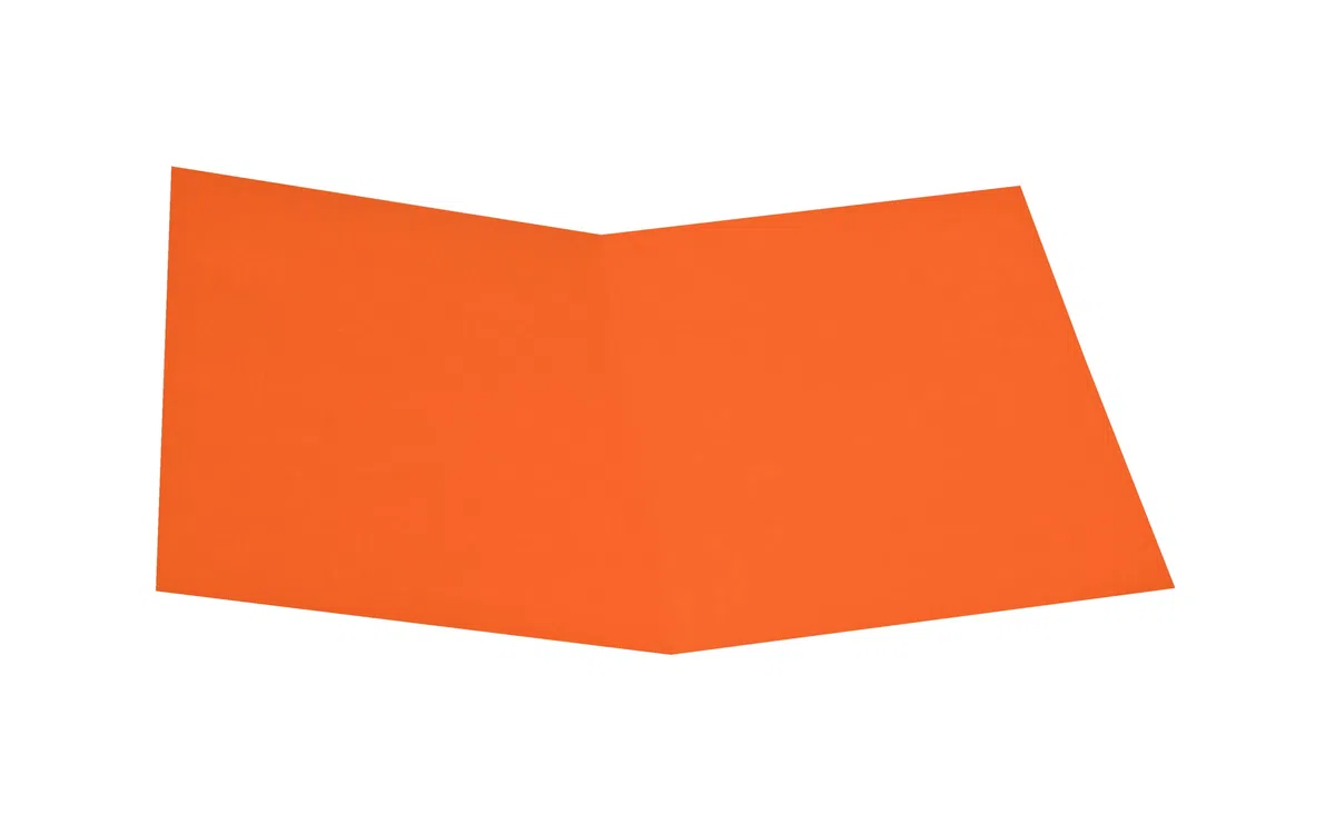 Alevar Cartelline Semplici in Cartoncino Bristol 270 gr, Formato 25x34 cm, Colore Arancio, Confezione da 50 Pezzi