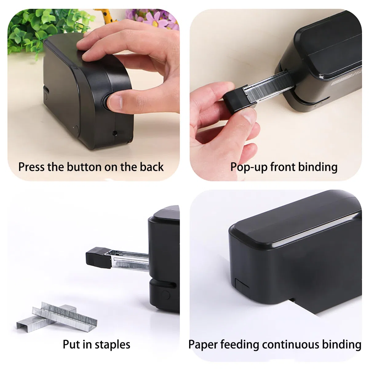 Cucitrice elettrica, cucitrice da Tavolo per impieghi gravosi, Include 1000 graffette, Senza inceppamenti, 20 Fogli, Professionale per l'uso Domestico e Scolastico in Ufficio,Clear