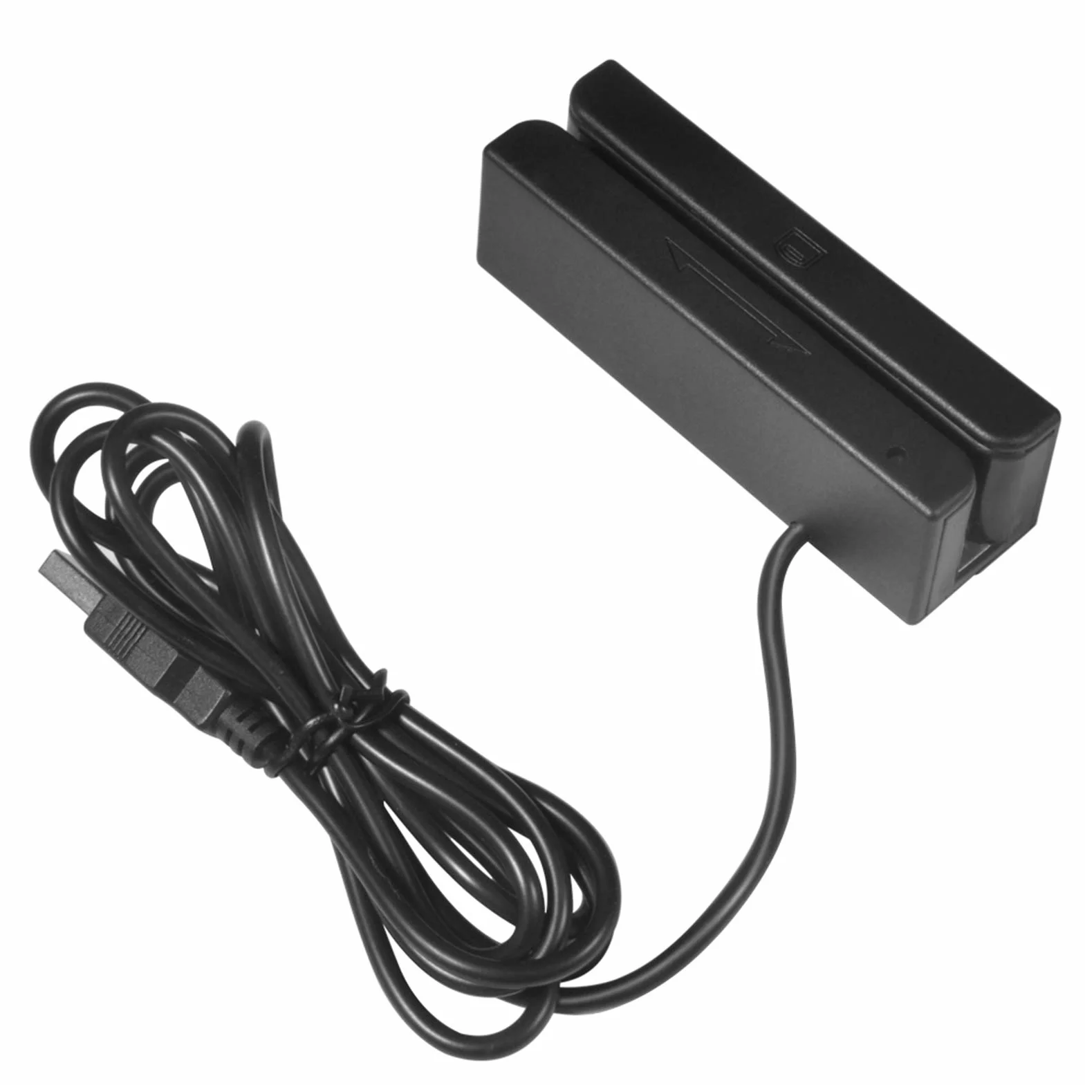 Lettore di Schede a Banda Magnetica, Lettore di Schede Magnetiche a Scorrimento Manuale USB MSR580 con Interfaccia USB 3 Tracce Mini Mag Hi‑Co Swiper