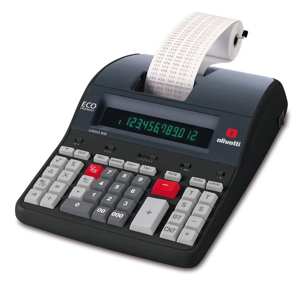 Olivetti 912 Logos Calcolatrice Standard, Nero