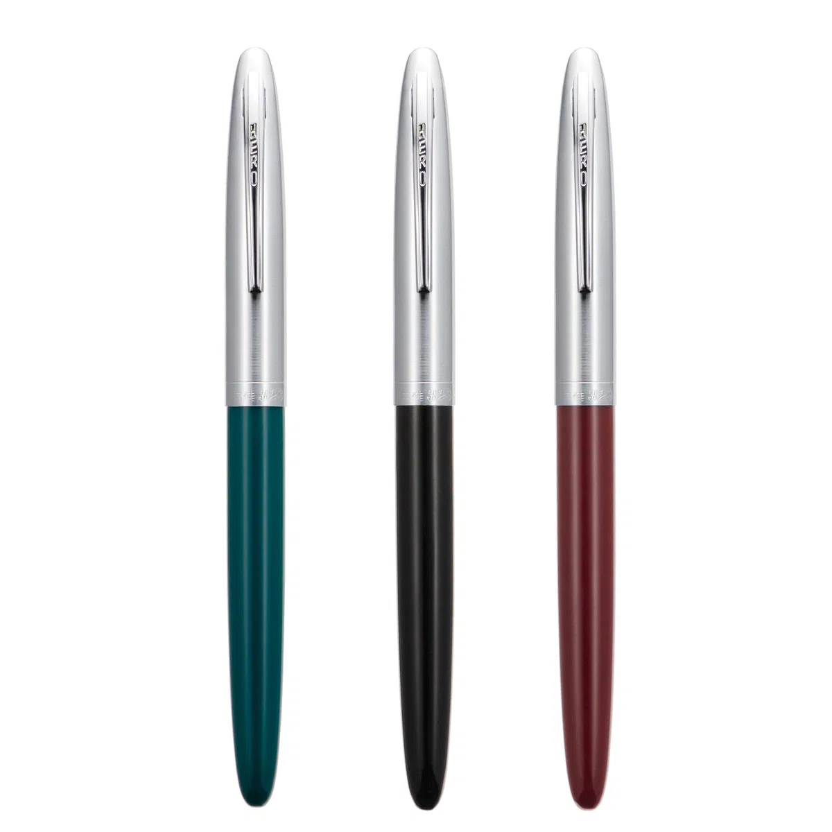 Hero 329-2, set di 3 penne stilografiche, pennino fine con diversi colori (nero, rosso, verde)