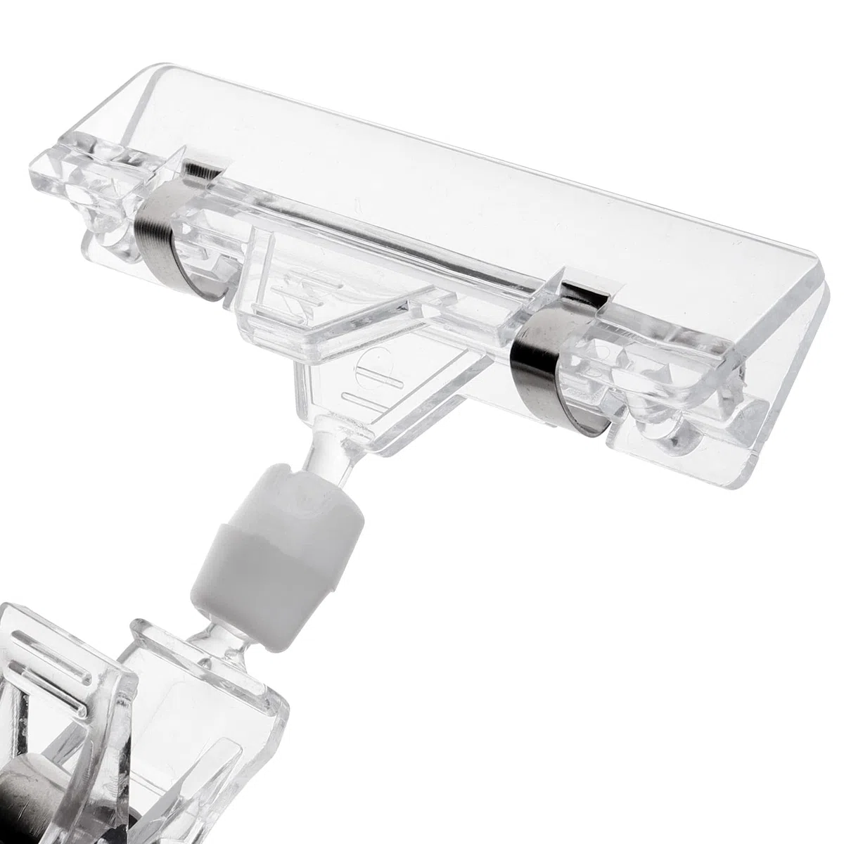 MUKLEI 30 clip di segno girevole in plastica, supporto per etichette con clip per display per segni, clip sul supporto per segno di plastica per il mercato, Centro commerciale
