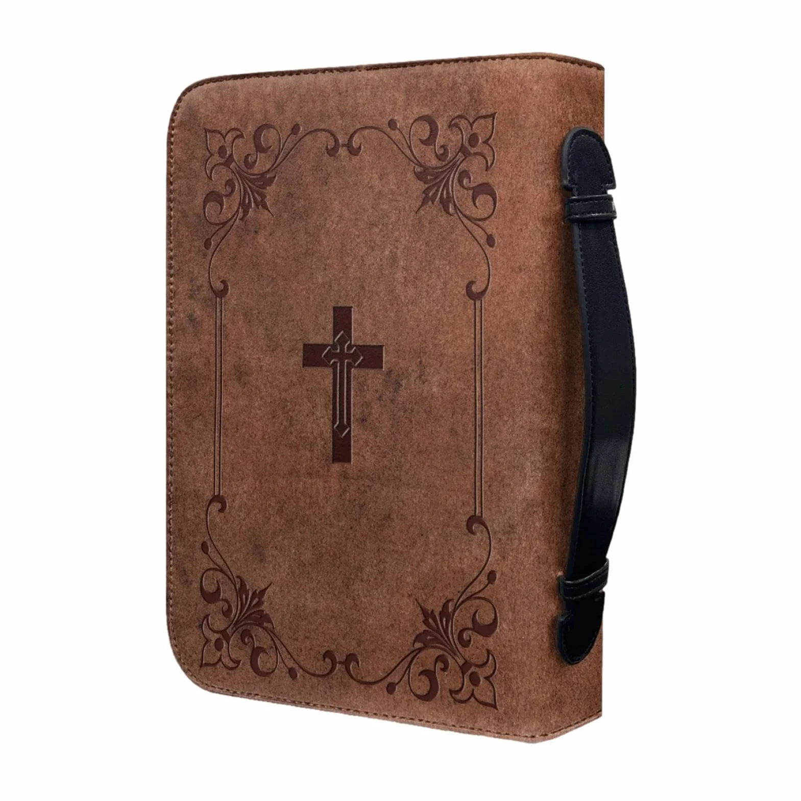 Custodia per Bibbia, Custodia per Bibbia Grande in Pelle con Cerniera, Custodia per Bibbia Vintage, Custodia per Bibbia con Maniglia, Custodia per Libro in PU per Bibbia, Custodia per Libri Borsa da C