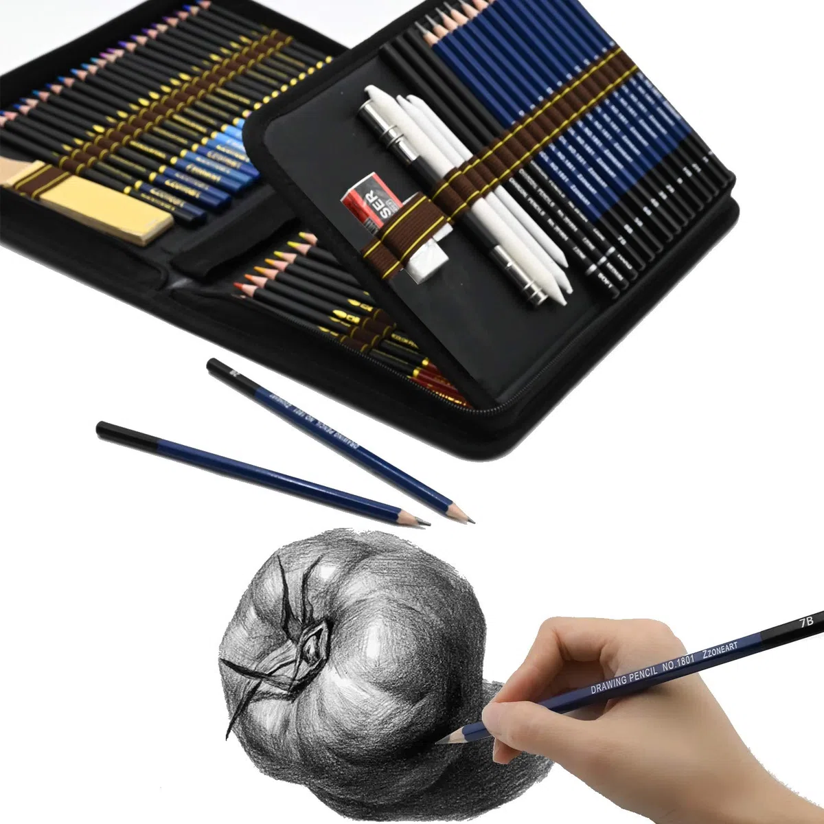 Set di 96 Matite Colorate Acquerellabili e Matite di Disegno Artistico, Ideali per Colorare Disegni, Fumetti e Manga, Per Adulti, Professionisti e Principianti