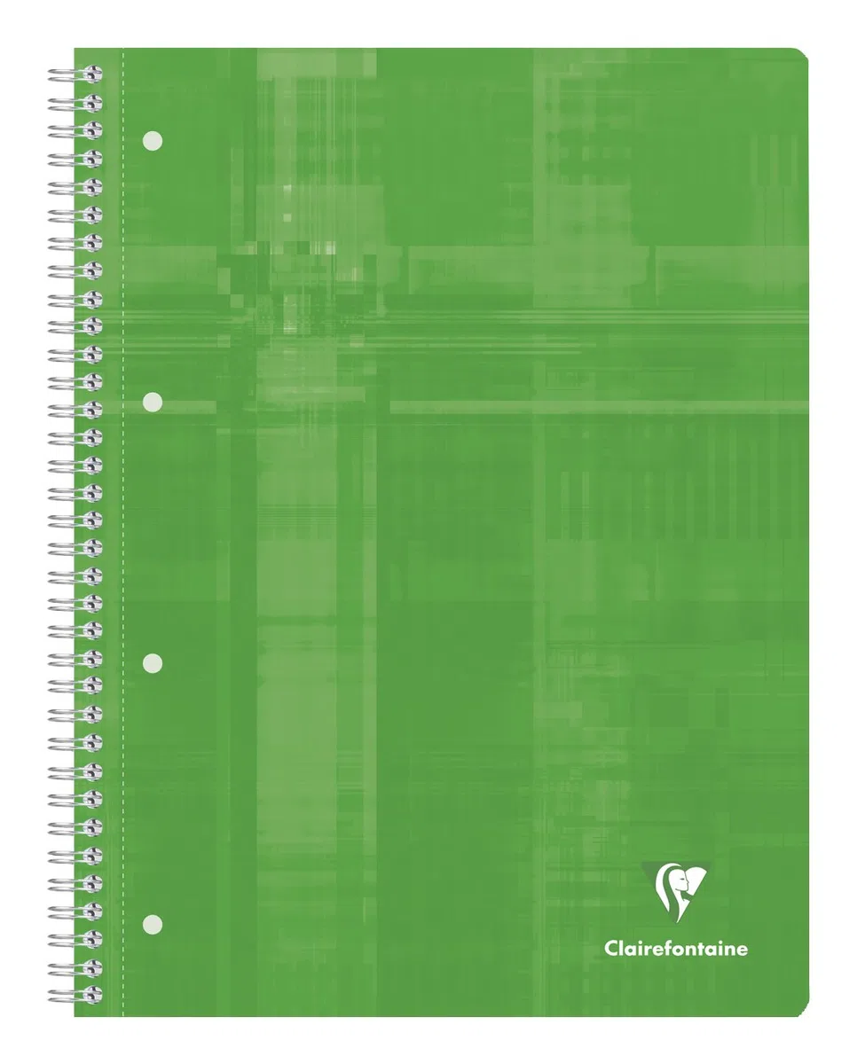 Clairefontaine 8252C CONFEZIONE DA 5 quaderni a spirale Studium - A4+ 22,5x29,7 cm - 160 pagine staccabili forate a quadretti piccoli - carta bianca 90g - copertina in carta laminata - colori casuali