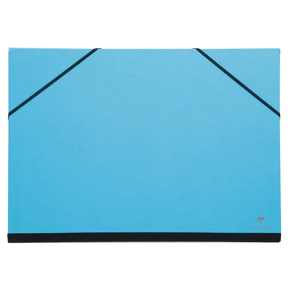 Clairefontaine 144707C - Cartella Portadisegni chiusura con elastico 37x52 cm, Turchese