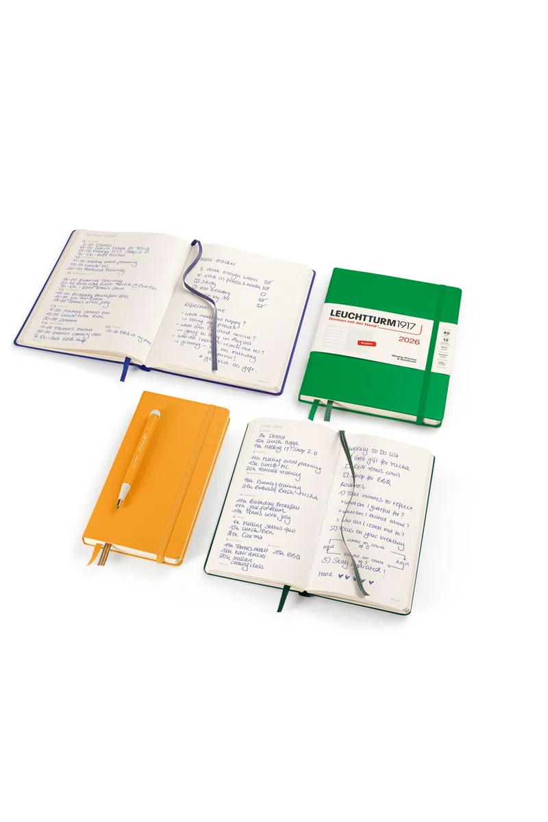 LEUCHTTURM1917 372701 agenda e taccuino settimanale Dotted Medium (A5) 2026, Dusty Rose, Inglese