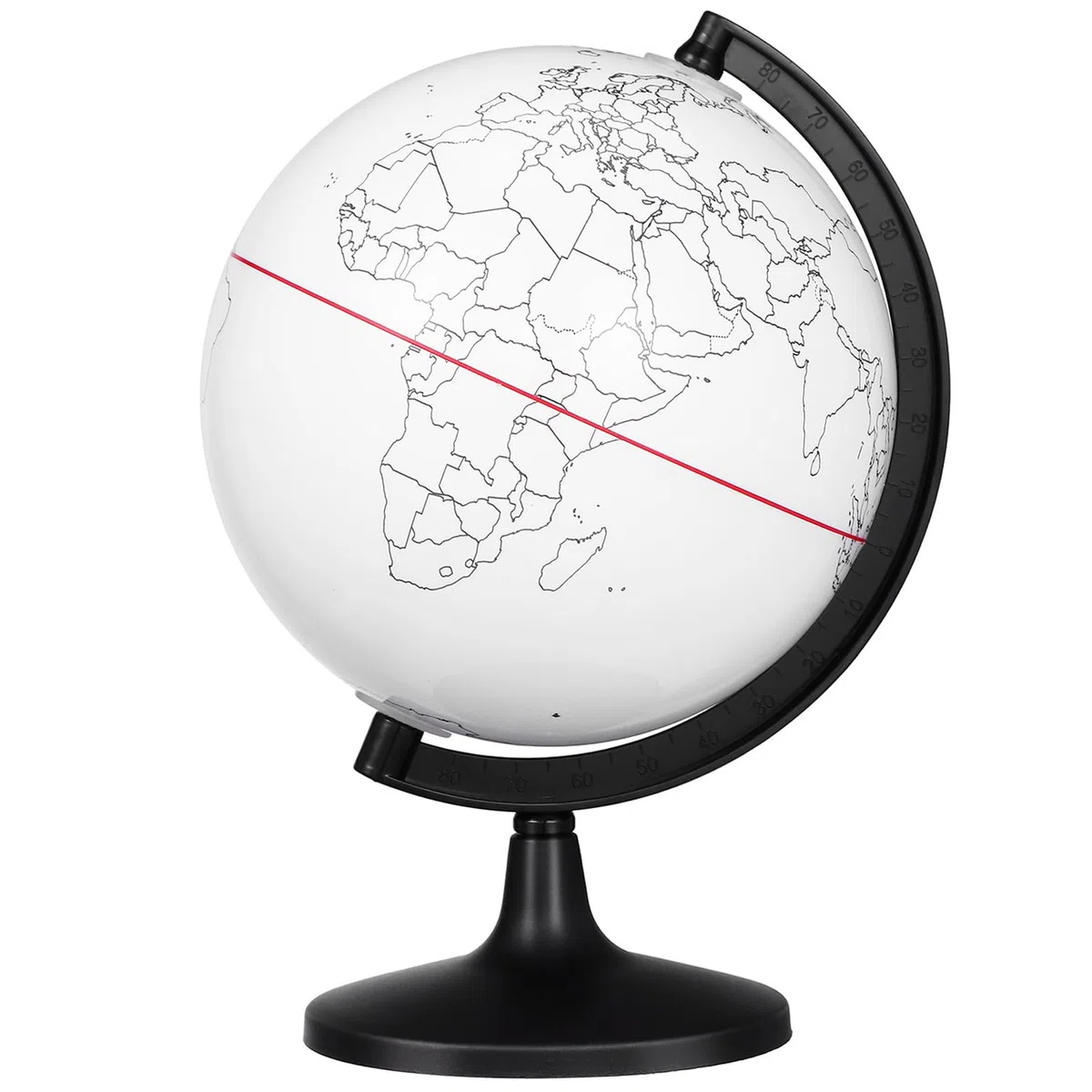 Alipis Mappamondo Bianco da Colorare Fai da Te in Pvc, Globo Incompiuto Cancellabile per Decorazione Artistica da Scrivania o Auto