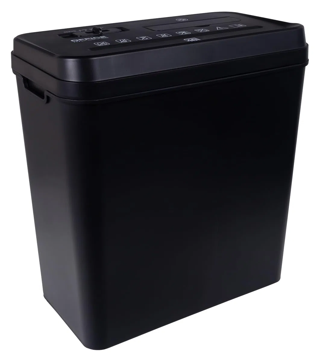 OFFICE PRODUCTS Distruggidocumenti/Taglio a strisce/Taglio Trasversale/Tritadocumenti/Fino a 10 fogli A4/Cestino 14 l/Nero/Distruggi documenti personali e da ufficio