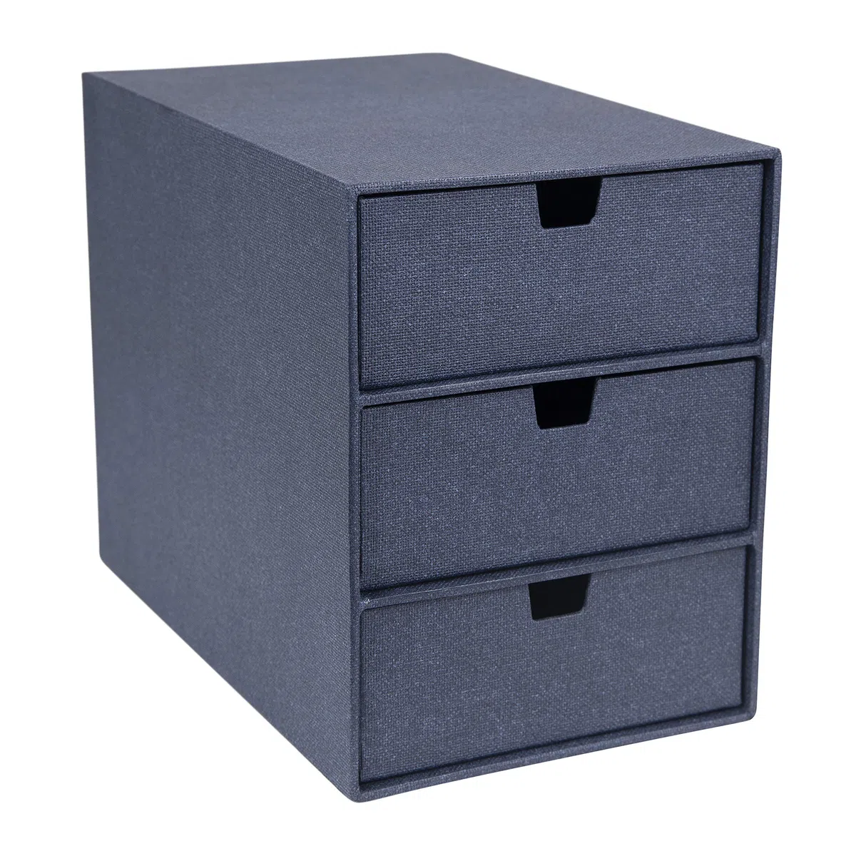 Bigso Ingrid - Organizer da scrivania in tela con 3 cassetti, 20,6 x 16 x 25 cm, colore: Blu