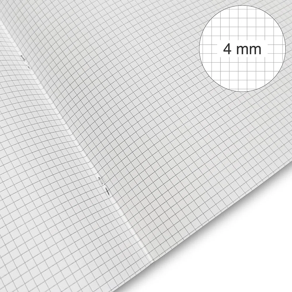 BM BeMore FLOR Maxi quaderni a quadretti 4mm in formato A4 senza margine – Set da 10 pezzi con copertine floreali con glitter – 96 pagine, carta da 100g, ideali per scuole medie e superiori