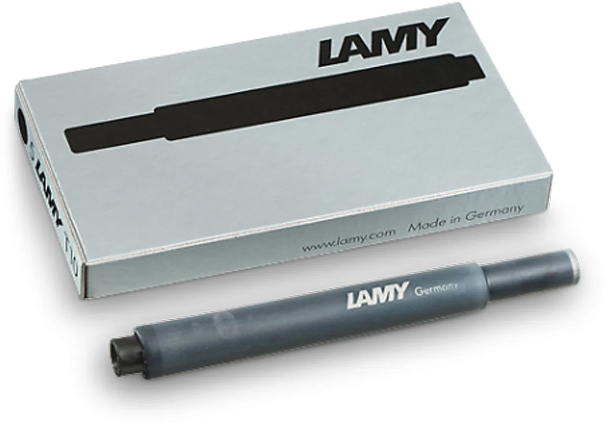 Lamy “Safari” Umbra - Penna stilografica, pennino fine, colore bianco, con 10 cartucce di inchiostro nero, in