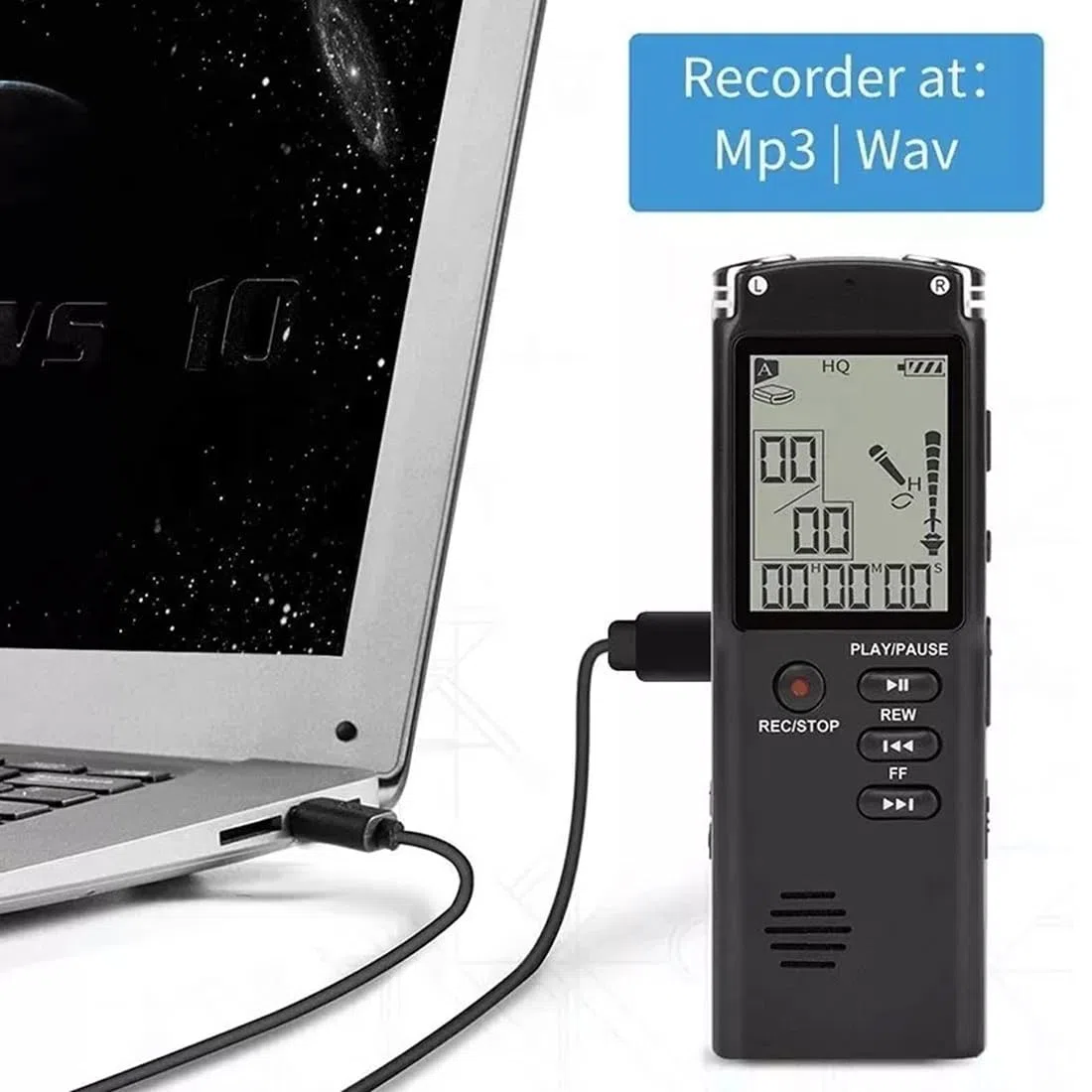 Ghost Hunting EVP, registratore vocale digitale da 8 GB, attrezzatura paranormale, registratore vocale digitale, mini spia professionale dittafono registrazione audio con WAV, lettore MP3