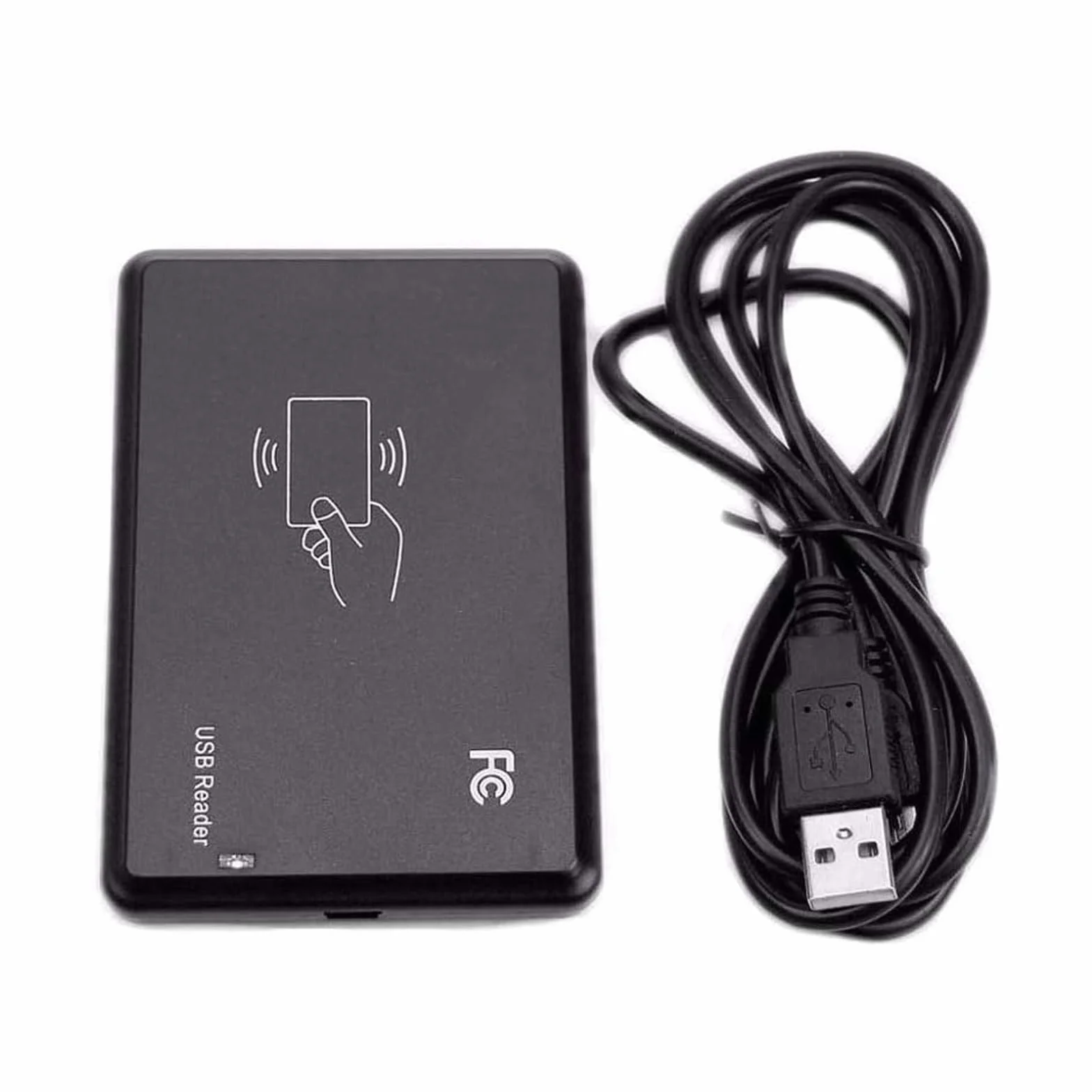 Lettore di schede RFID IC da 13,56 MHz, senza contatto, S50 S70, un lettore di schede con display a LED/cicalino, USB 13,56 MHz, senza contatto, protocollo IC 14443A