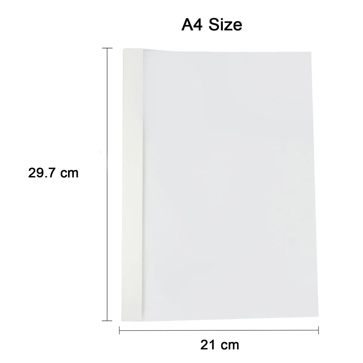 RAYSON Copertine per Rilegatrice Termica Multi Misura, 15-100 Fogli, 2/3/4/6/12 mm, A4, Bianco, Pezzi 25