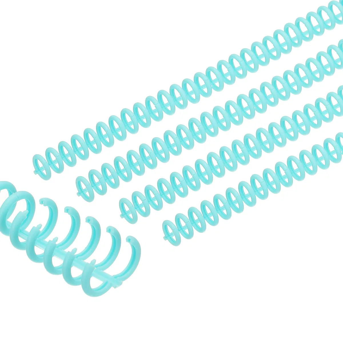 PATIKIL Spirali per Rilegatura Plastica da 12mm (1/2"), 25Pz Spirale per Rilegatura a Spirale Capacità 85 Fogli 3:1 Passo Spirali Legatura per Rilegare Fogli Carta, Coral Blue
