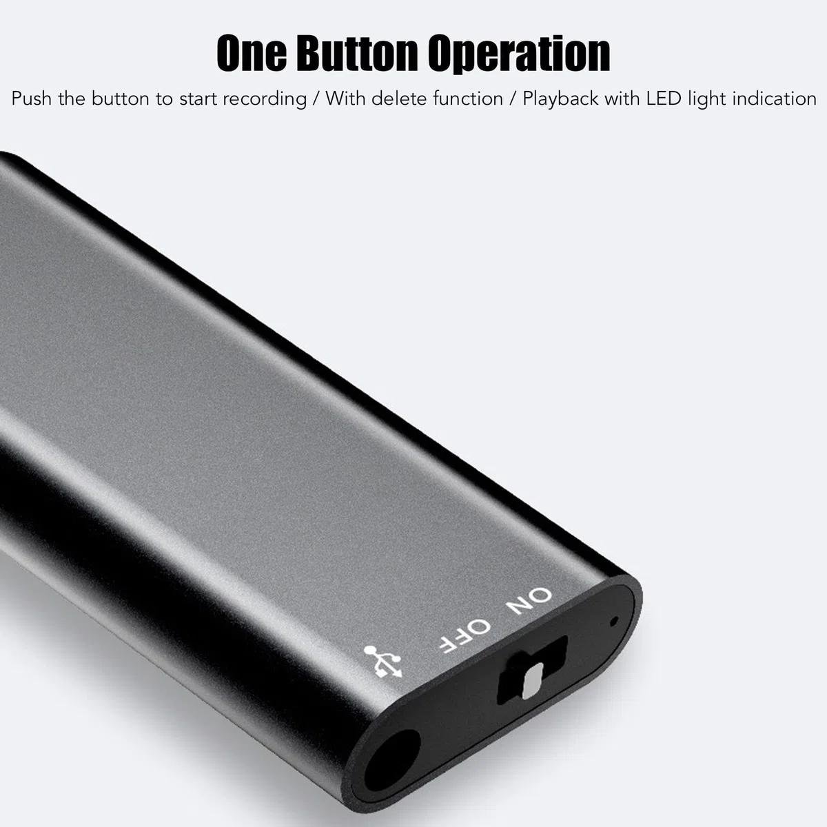 Registratore Vocale, Registratore Vocale Digitale Multifunzionale Ad Attivazione Vocale HD Registratore Audio Ricaricabile Tramite USB, per Riunioni di Interviste a Lezioni (Inglese neutro, nero 8GB)