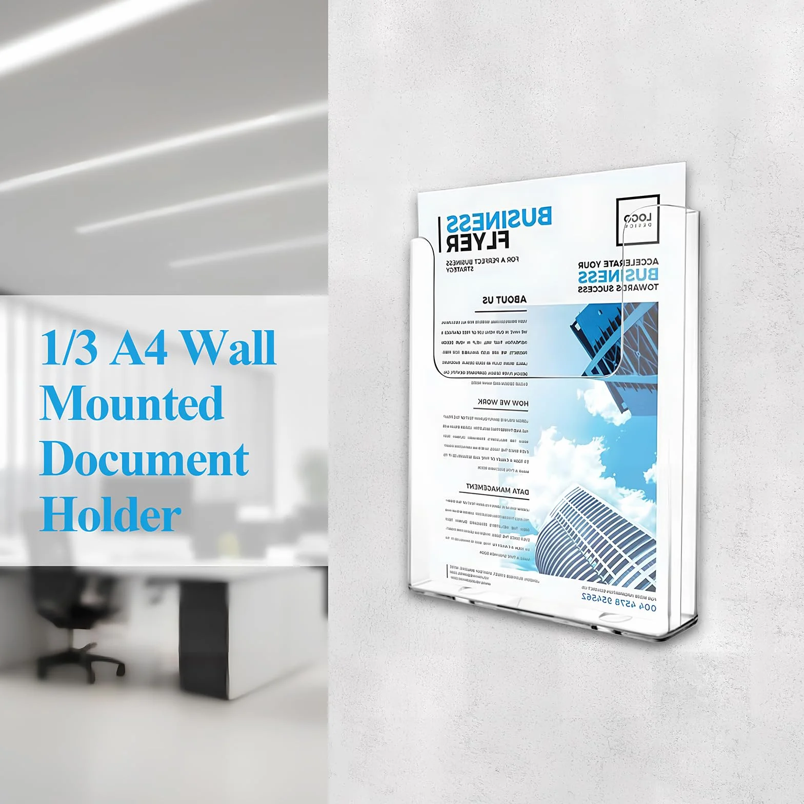 GAESHOW 5PZ Porta Volantini da Parete Formato A6, Portadocumenti a Parete, Porta Opuscoli in Acrilico, Espositore Porta Depliant da Tavolo Trasparente, per Volantini, Menu e Opuscoli