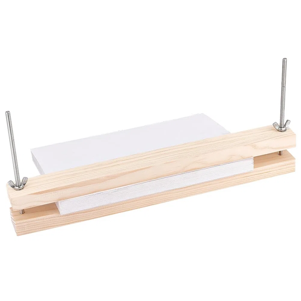 BENECREAT Pressa per Rilegatura In Legno Pressa di Grandi Dimensioni Rilegatrice Pressa per Carta Piatta Da 380x38 mm Pressa per Imbottitura In Legno con Fattore di Forma per La Casa, Scuola