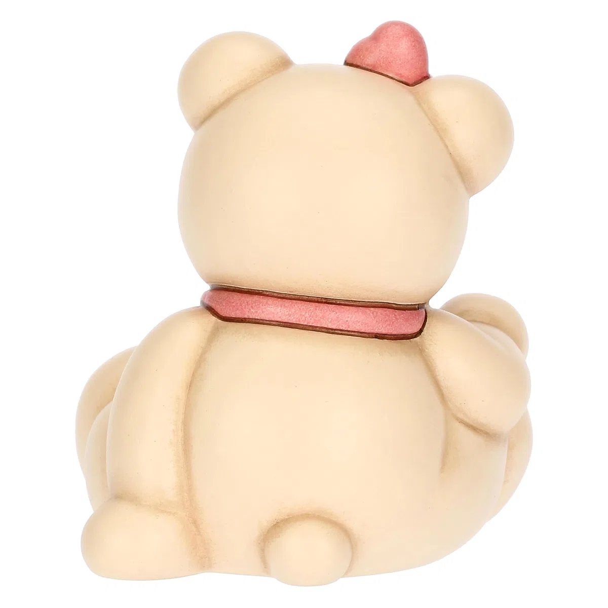 THUN, Mini Calendario Teddy Lei in Ceramica Decorata a Mano, Idea Regalo, 6.6 x 5.7 x 7.7 cm h