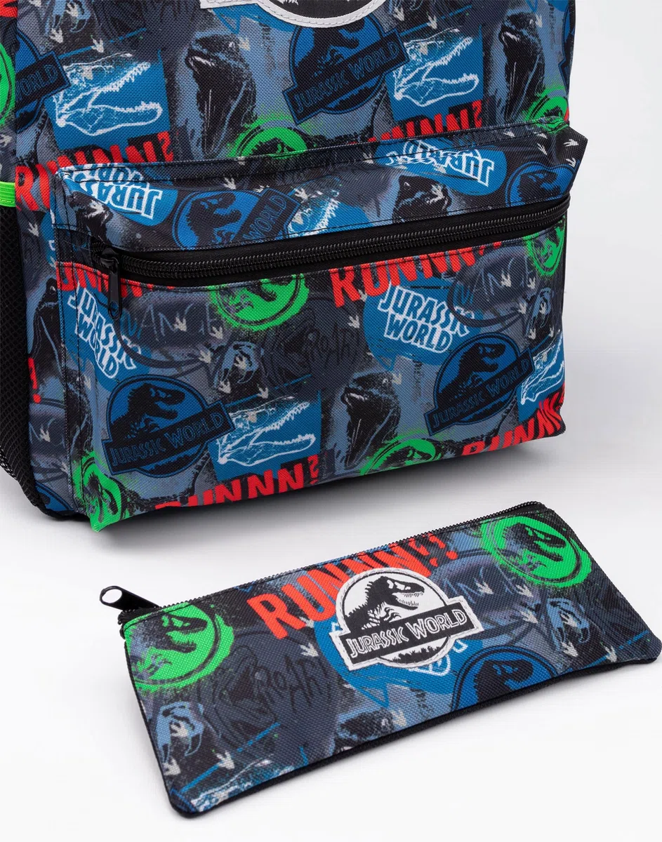 Jurassic World Backpack Set Bambini 4 Pezzi Scolastica Scatola Di Pranzo